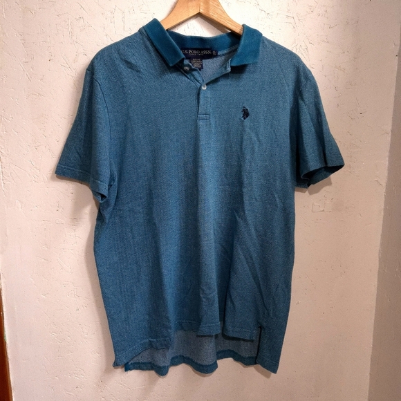 Polo Assn. | Men's Blue Polo Slim Fit Shirt - Picture 1 of 8